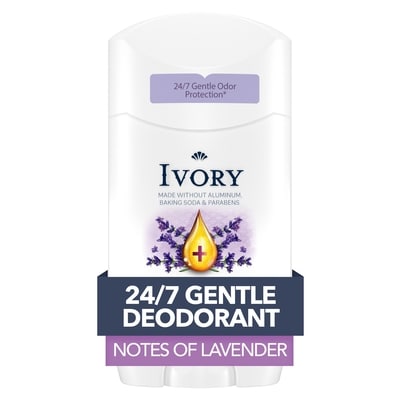 Ivory Deodorants, Deodorant, Hint of Lavender, Made without Aluminum and Baking Soda 68 g, $11.75/100g