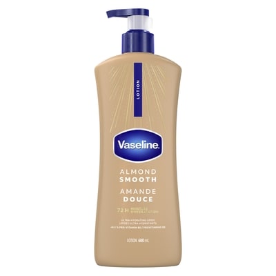 Vaseline Lotion corporelle pour peau sèche Almond Smooth 600 ml, 2,08 $/100ml