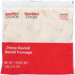 Gordon Choice Ravioli fromage 2 kg, 1,25 $/100g