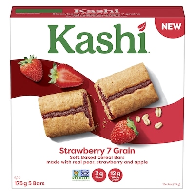 Kashi Soft Baked Cereal Bars Strawberry 7 Grain 5 Bars 175 g, $3.14/100g