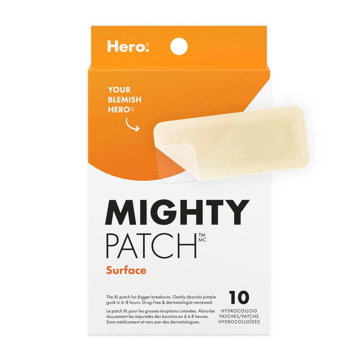 Hero Mighty Patch Hydrocolloid Patches Surface 10 ea, $2.50/1ea