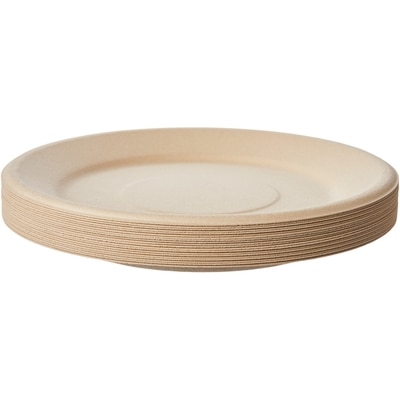 Assiettes à lunch en bambou Priorité planète