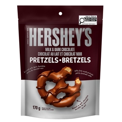 Hershey's Milk & Dark Chocolate Pretzels 170 g, $4.11/100g