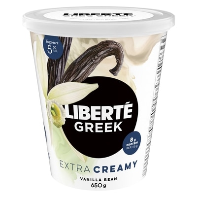 Greek 5% Extra Creamy Yogurt, Vanilla Bean, High Protein