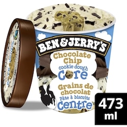 Ben & Jerry’s Crème Glacée Grains de Chocolat Pâte à Biscuits Centre B 473 ml, 1,48 $/100ml