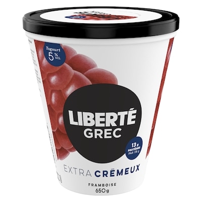 Liberté Liberte Grec Ex Crm Framb 5% 650 g, 1,08 $/100g