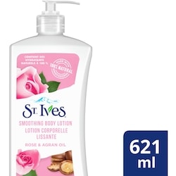 St. Ives Lotion Corporelle Lissante hydrate pour une peau lisse et soyeuse Rose et Huile d'Argan  621 ml, 1,01 $/100ml