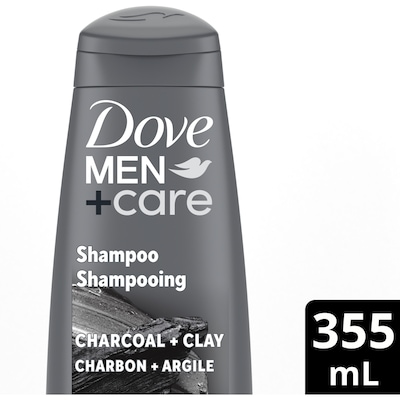 Dove Shampooing pour des cheveux sains Men+Care Charcoal + Clay 355 ml, 1,69 $/100ml