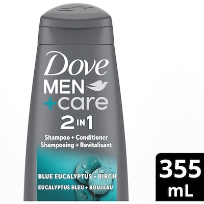 Dove Men+Care 2 In 1 Shampoo & Conditioner Eucalyptus & Birch 355 ml, $1.69/100ml