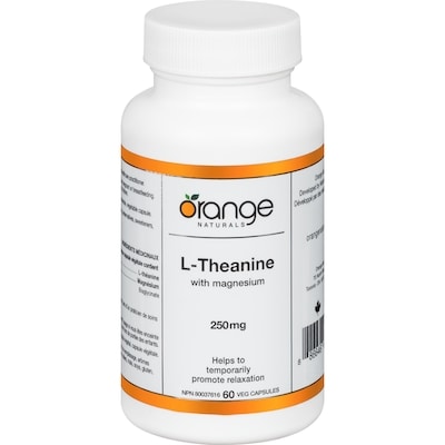 Orange Naturals Veg Capsules L-Theanine With Magnesium 250 Mg 60 ea, $0.27/1ea