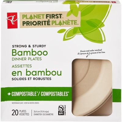 le Choix du Président Assiettes en bambou Priorité planète 20 ea, 0,40 $/1ch