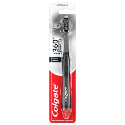Colgate 360 Charcoal Battery Powered Electric Toothbrush, Soft, 1pk 1 ea, $12.49/1ea