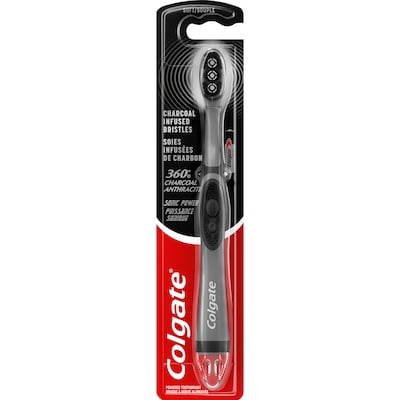 Colgate Toothbrushes, Charcoal Sonic Powered Vibrating Toothbrush Soft 1 Count 1 ea, $10.99/1ea