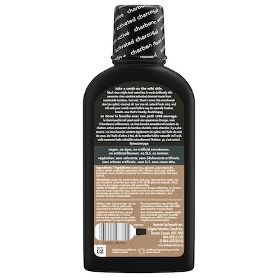 Rince-bouche au charbon activé, Menthe fraîche naturelle
