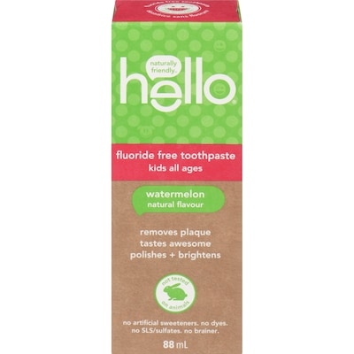 Hello Fresh Watermelon Fluoride Free Kids Toothpaste 88 ml, $9.84/100ml
