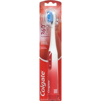 Colgate Brosse à dents à pile 360 Optic White avec puissance sonique 1 ea, 9,99 $/1ch