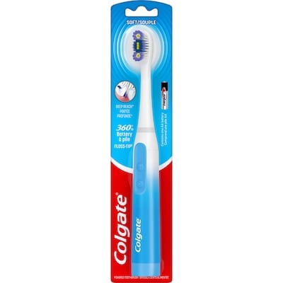 Colgate Toothbrushes, 360 Floss Tip Sonic Powered Battery Toothbrush Soft 1 Count 1 ea, $9.99/1ea