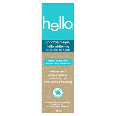 Hello Goodbye Plaque Fluoride Free Toothpaste, Peppermint 98 ml, $9,683.67/100ml