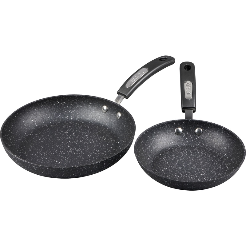 The Rock Classic 2 Piece 20cm & 26cm Black Cookware Set