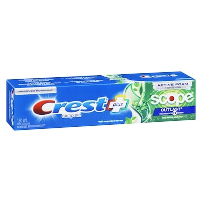 Complete Whitening Plus Scope Outlast Toothpaste, Long Lasting Mint Flavor