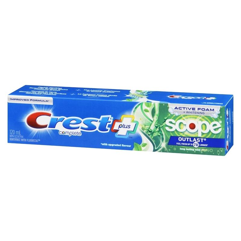 Complete Whitening Plus Scope Outlast Toothpaste, Long Lasting Mint Flavor