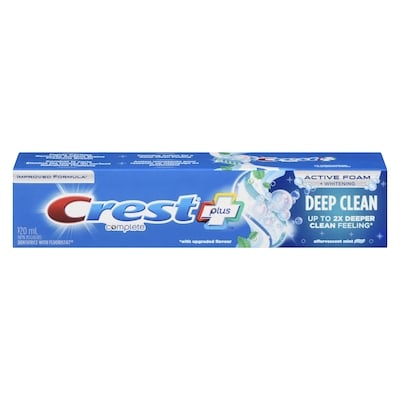 Crest Complete Whitening Plus Deep Clean Toothpaste, 120 mL 120 ml, $4.16/100ml
