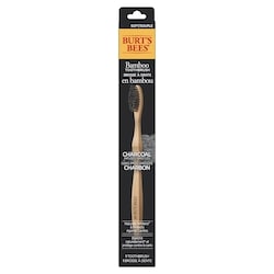 Toothbrushes, Bamboo Toothbrush with Charcoal Infused Bristles, 1ct