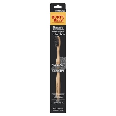 Burt's Bees Toothbrushes, Bamboo Toothbrush with Charcoal Infused Bristles, 1ct 1 ea, $6.49/1ea