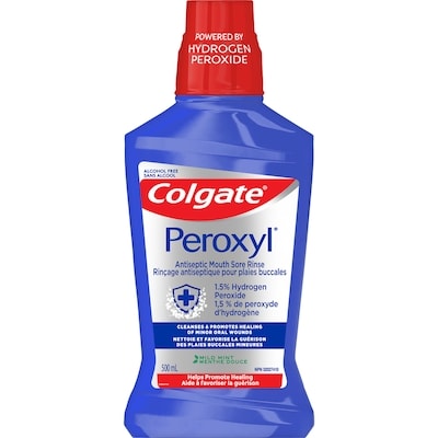 Colgate Peroxyl Antiseptic Mouth Sore Rinse 500 ml, $2.40/100ml