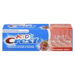 Kid's Anticavity Cavity Protection Fluoride Toothpaste, Strawberry Rush