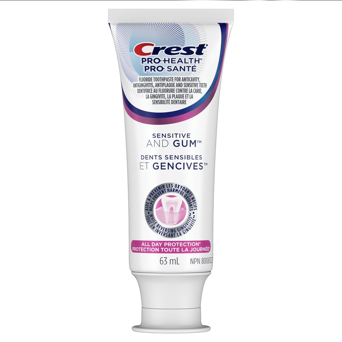 Crest Dentifrice pour dents sensibles Gum and Sensitivity Protection toute la journée 63 ml, 11,10 $/100ml