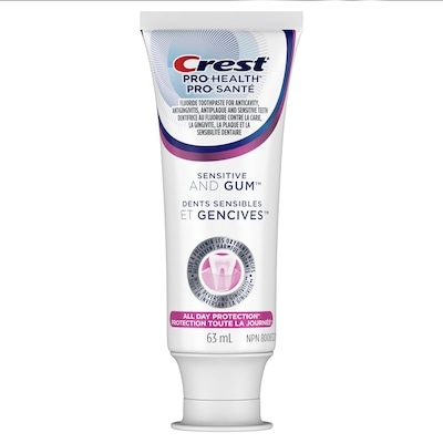 Crest Dentifrice pour dents sensibles Gum and Sensitivity Protection toute la journée 63 ml, 11,89 $/100ml