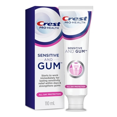 Crest Gum & Sensitivity All Day Protection Toothpaste 110 ml, $6.36/100ml