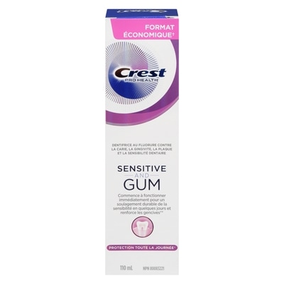 Crest Dentifrice pour dents sensibles Gum and Sensitivity Protection toute la journée 110 ml, 7,72 $/100ml