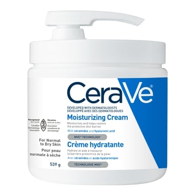 CeraVe Crème hydratante pour tous types de peau 539 g, 4,90 $/100g