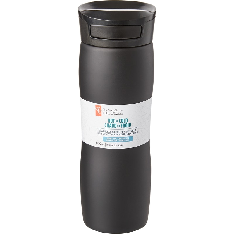President's Choice Thermal Travel Mug, 400mL - Black