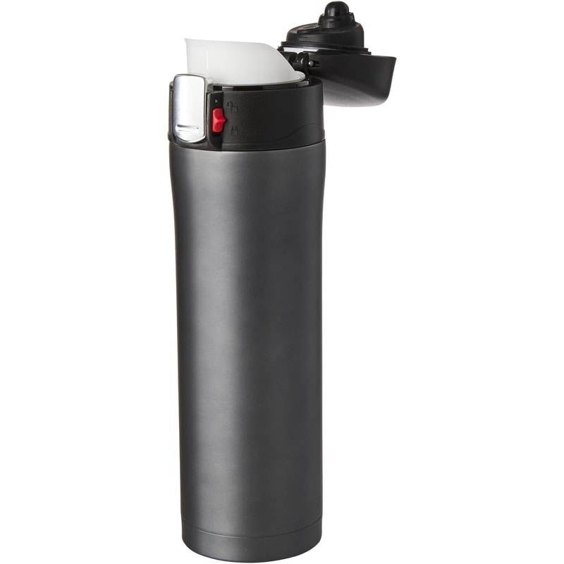 President's Choice Stainless Steel Mug With Locking Mechanism, 420mL - Stainless Steel