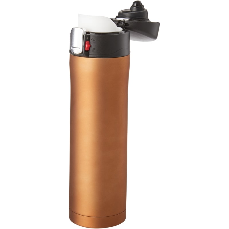 President's Choice Stainless Steel Mug With Locking Mechanism, 420mL - Copper