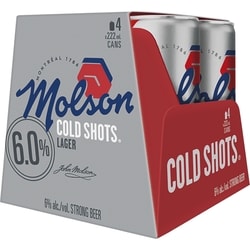 Molson Canadian Cold Shots (ID required at pick-up) 4x222.0 ml, $0.57/100ml