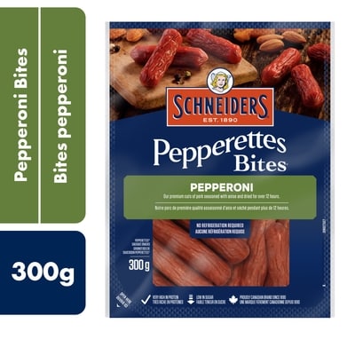 Schneiders Pepperettes Bites Sausage Snacks, Pepperoni 300 g, $4.00/100g