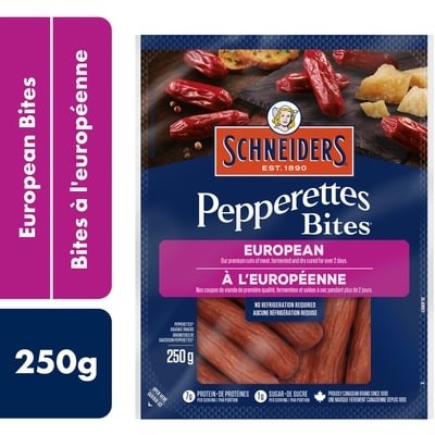 Schneiders Grignotises de saucisson à leuropéenne Pepperettes Bites 250 g, 4,80 $/100g