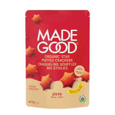 Made Good Pizza Star Puffed Crackers 121 g, $3.93/100g