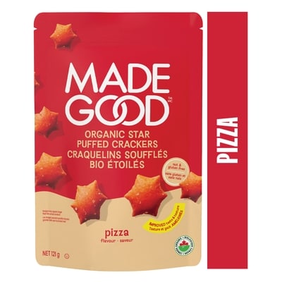 Made Good Craquelins soufflés en forme d’étoile Arôme de pizza 121 g, 4,54 $/100g