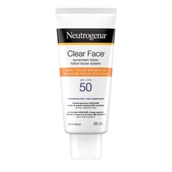 Neutrogena Clear Face Sunscreen SPF 50  88 ml, $21.01/100ml