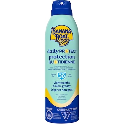 Banana Boat Écran solaire Protection quotidienne à FPS 30 en vaporisateur pour usage quotidien 226 g, 5,31 $/100g