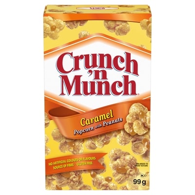 Crunch n' Munch Caramel Popcorn with Peanuts 99 g, $1.81/100g