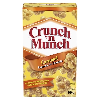 Crunch n' Munch Caramel Popcorn with Peanuts 99 g, $1.51/100g