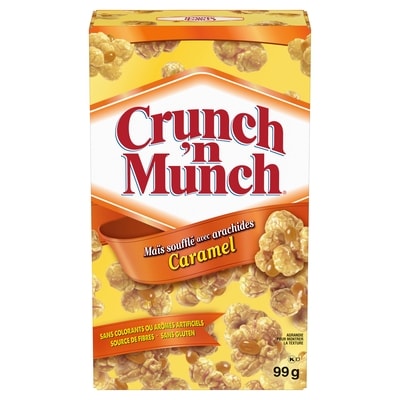 Crunch ’n Munch Maïs soufflé avec arachides caramel 99 g, 1,81 $/100g