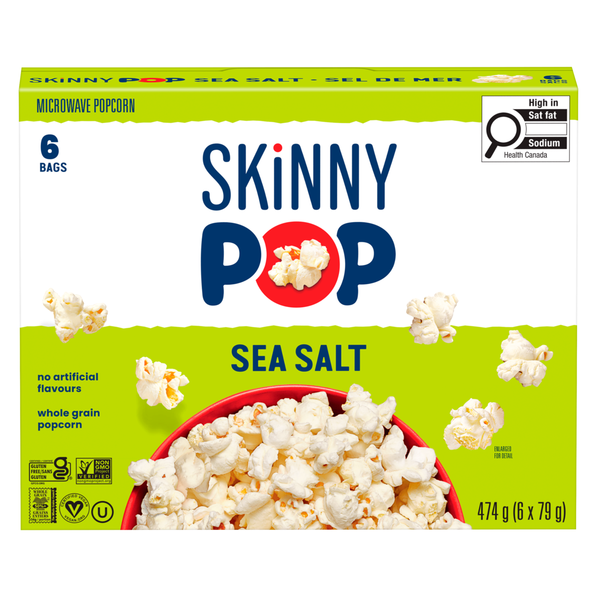 Skinny Pop Microwave Sea Salt Popcorn