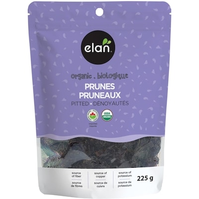 Elan Pruneaux Dénoyautés Bio 225 g, 2,45 $/100g